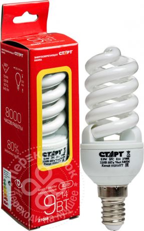 Лампа энергосберегающая Старт E14 9Вт