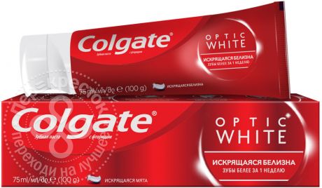 Зубная паста Colgate Optic White Искрящаяся Белизна 75мл