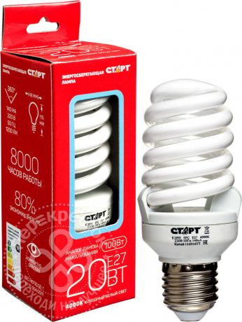 Лампа энергосберегающая Старт E27 20Вт