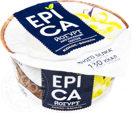 Йогурт Epica с кокосом и ванилью 6.3% 130г