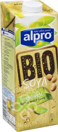 Напиток соевый Alpro Soya Bio натуральный без глютена 1.8% 1л