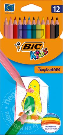 Набор карандашей Bic Kids Tropicolors 2 12 цветов