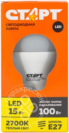 Лампа светодиодная Старт ECO LED GLS E27 15Вт