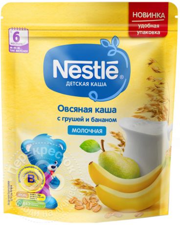 Каша Nestle Молочная овсяная с грушей и бананом 220г