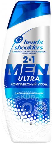Шампунь и бальзам-ополаскиватель для волос Head&Shoulders Men Ultra 2в1 Комплексный уход 400мл