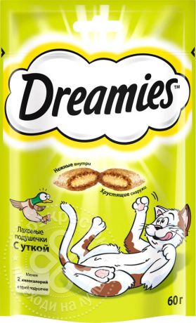 Лакомство для кошек Dreamies с уткой 60г