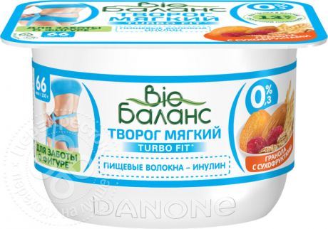 Творог Bio Баланс Злаки и Сушеные ягоды 0.2% 130г