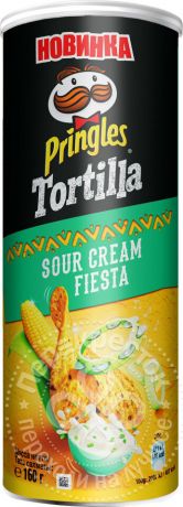 Чипсы Pringles Tortilla кукурузные со вкусом сметаны 160г