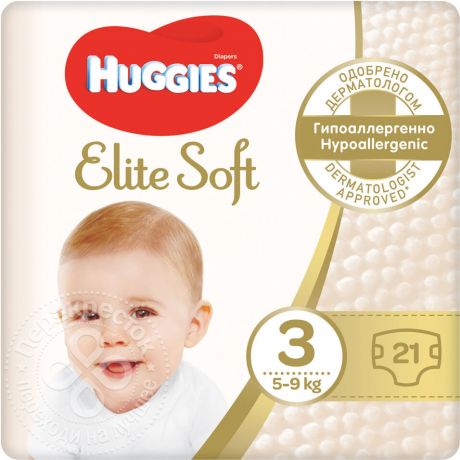 Подгузники Huggies Elite Soft №3 5-9кг 21шт