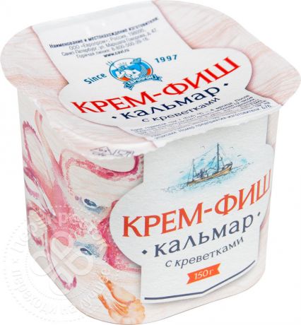 Паста Крем-Фиш Кальмар с креветками 150г