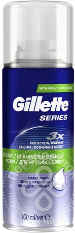 Пена для бритья Gillette Sensitive Skin 100мл