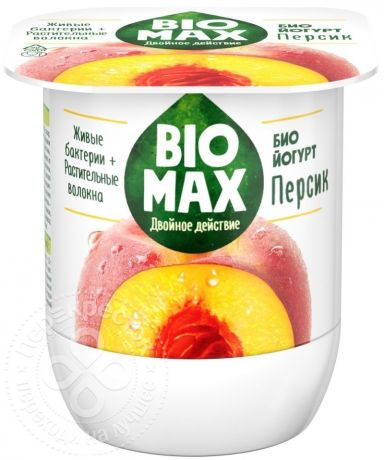 Биойогурт BioMax Двойное действие Персик 2.2% 125г