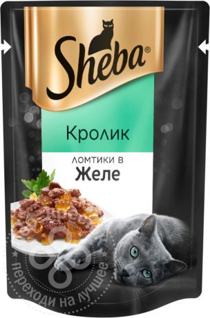 Корм для кошек Sheba Ломтики с кроликом в желе 85г