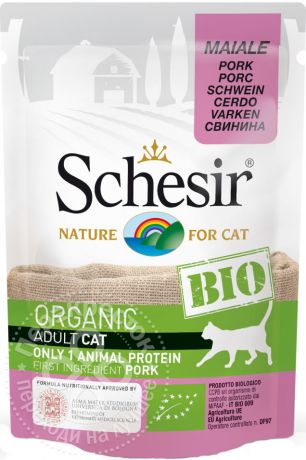 Корм для кошек Schesir Bio Свинина 85г