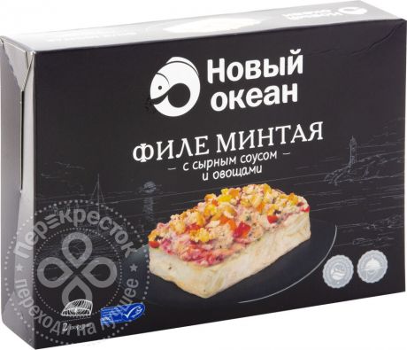 Минтай Новый океан с сырным соусом и овощами филе 365г