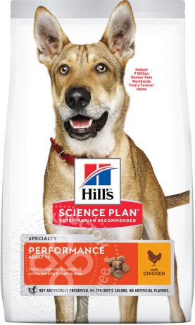 Сухой корм для собак Hills Science Plan Performance для активных собак с курицей 12кг