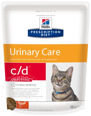 Сухой корм для кошек Hills Prescription Diet Urinary Stress при лечении и профилактики МКБ с курицей 400г