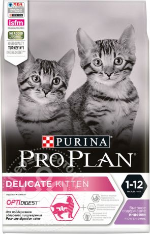 Сухой корм для котят Pro Plan Optidigest Delicate с индейкой 3кг