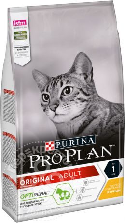 Сухой корм для кошек Pro Plan Original Adult с курицей 1.5кг