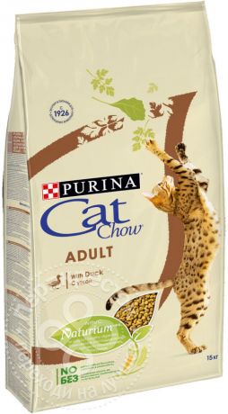 Сухой корм для кошек Cat Chow Adult с уткой 15кг