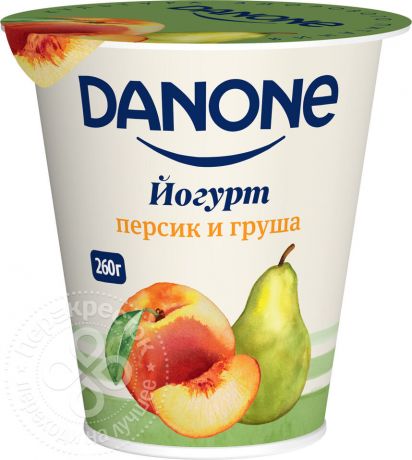 Йогурт Danone Персик-груша 2.8% 260г