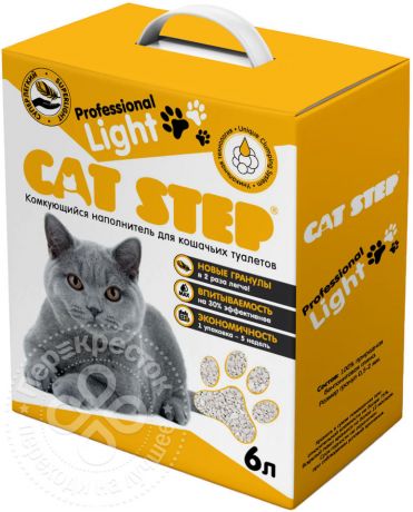 Наполнитель для кошачьего туалета Cat Step Professional Light комкующийся 6л