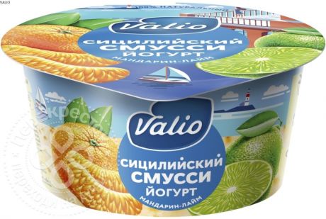 Йогурт Valio Сицилийский смусси с мандарином и лаймом 2.6% 140г