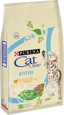 Сухой корм для котят Cat Chow Птица 7кг