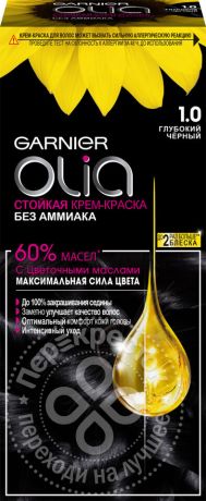 Крем-краска для волос Garnier Olia 1.0 Глубокий чёрный