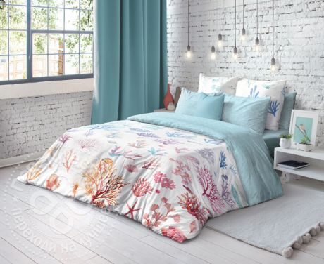 Комплект постельного белья Волшебная Ночь Coral в стиле Лофт 2-спальный наволочки 50*70см
