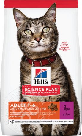 Сухой корм для кошек Hills Science Plan Optimal Care Утка 3кг