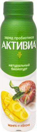 Био йогурт питьевой Активиа с манго и яблоком 2% 260г