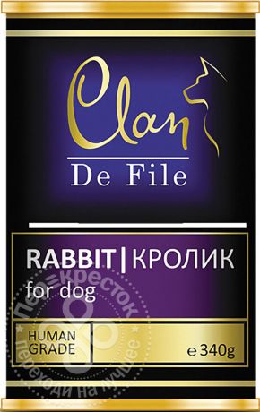 Корм для собак Clan De File Кролик 340г