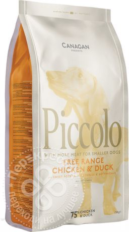 Корм для собак Piccolo GF для мелких пород Цыпленок и Утка 750г