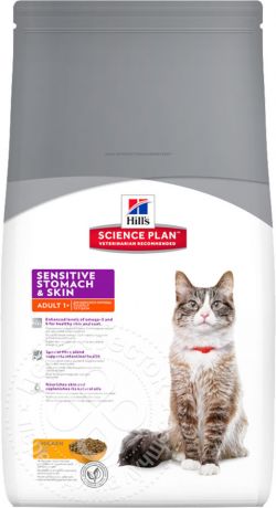 Сухой корм для кошек Hills Science Plan при чувствительном пищеварении с курицей 1.5кг