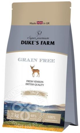 Сухой корм для собак Dukes Farm Grain free Оленина 2кг