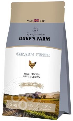Сухой корм для собак Dukes Farm Grain free Курица 2кг