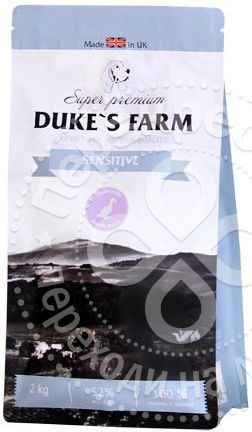 Сухой корм для собак Dukes Farm Sensitive Утка 2кг