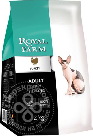 Сухой корм для кошек Royal Farm Sterilized Индейка 2кг