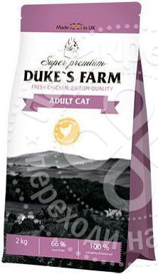 Сухой корм для кошек Dukes Farm Курица 2кг