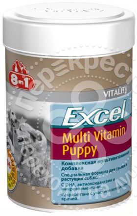 Витамины для собак 8 in 1 Excel Мультивитамины Puppy 100 таблеток