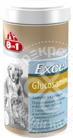 Витамины для собак 8 in 1 Excel Глюкозамин 110 таблеток