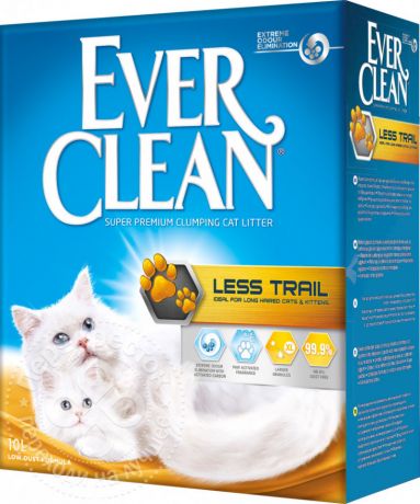 Наполнитель для кошачьего туалета Ever Clean Less Trail комкующийся 10л