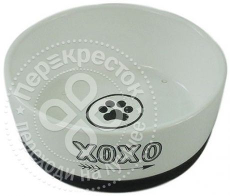 Миска для животных Foxie Paw белая керамическая 14*5.5см 360мл