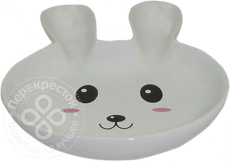Миска для грызунов Foxie Rabbit керамическая белая 14.5*12.5*2,5см 80мл