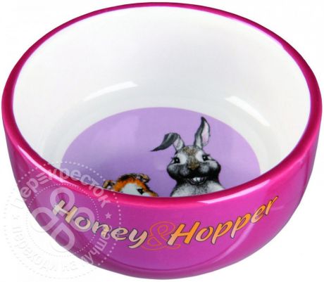Миска для грызунов Trixie Honey&Hopper керамическая 11см 250мл