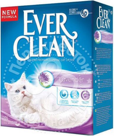 Наполнитель для кошачьего туалета Ever Clean Lavander комкующийся 6л