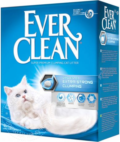 Наполнитель для кошачьего туалета Ever Clean Unscented Extra Strong Clumping 6л