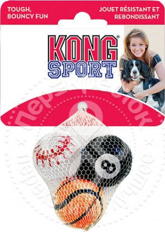 Игрушка для собак Kong Air Sport Теннисный мяч 4см 3шт