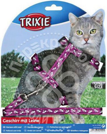Шлейка+поводок для кошек Trixie 35-45см